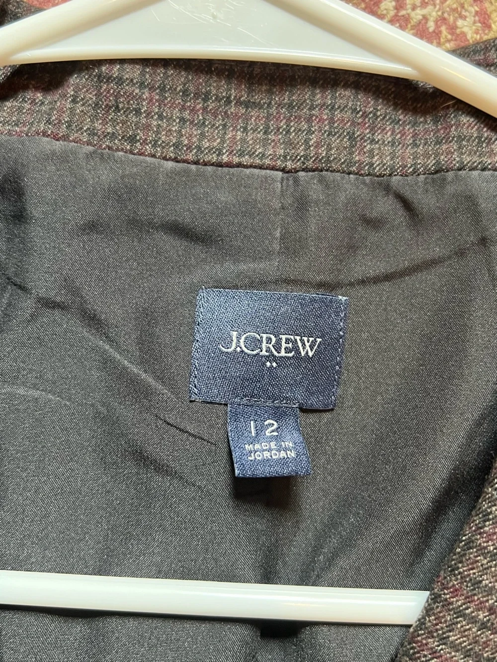 J. Crew Women's Suit: Brown Plaid Single-Button Blazer and Matching Remy Pants